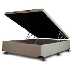 Imagem de Cama Box Baú Viúvao Sintético Bege Com 128cm De Largura - Imperium Do