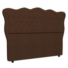 Imagem de Cabeceira Casal King Cama Box 195cm Oregon I02 Bouclê Marrom - Mpozena