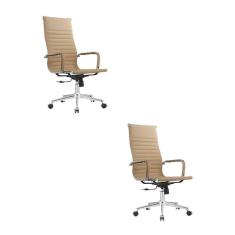 Imagem de Kit com 2 Cadeiras Presidente Manhattan  Cinza