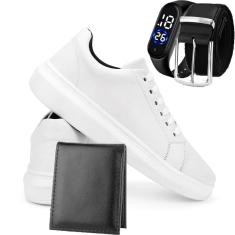 Imagem de Tênis Confortável Sola Alta Plataforma Sneaker Com Cinto Carteira E Relógio-Masculino
