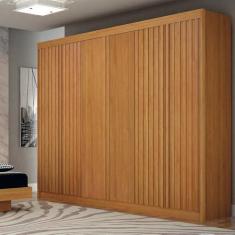 Imagem de Guarda-roupa New Braga 06 Portas com 04 Ripadas Cinamomo