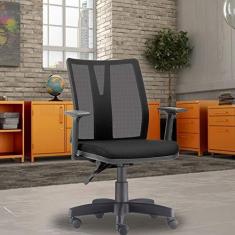 Imagem de Kit 02 Cadeiras de Escritório Diretor Giratória Executiva Addit F02 Crepe  - Lyam Decor