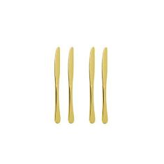Imagem de Jogo Faca de Sobremesa Dourado Talher Metal Inox 4un