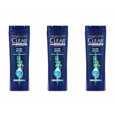 Imagem de Clear Men Anticaspa Ice Cool Menthol Shampoo 400Ml (Kit C/03)