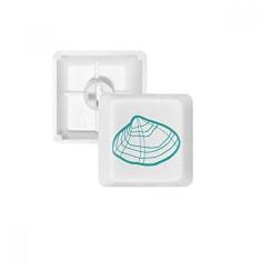 Imagem de Marine Life Scallop Teclado mecânico Ilustração Verde Kit de atualização para jogos PBT