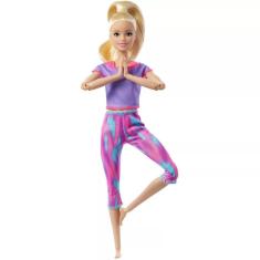 Imagem de Barbie Boneca Feita Para Mexer Made To Move Loira Mattel