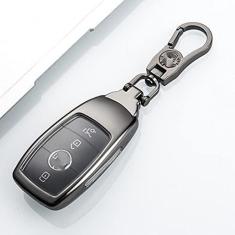 Imagem de TPHJRM Porta-chaves do carro Capa de liga de zinco inteligente, apto para Mercedes Benz ACES classe W221 W177 W205 W213, Porta-chaves do carro ABS Smart porta-chaves do carro