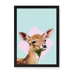 Imagem de Arte Maníacos Quadro Decorativo Cervo Filhote - 23x16,25cm (Moldura caixa em laca )
