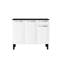 Imagem de Balcão Aço 3 Portas 2 Gavetas c/Tampo Rose Itatiaia - Branco