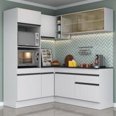 Imagem de Armário De Cozinha Completa De Canto Mp2098.964 Branco/Preto