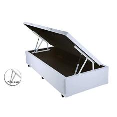 Imagem de Cama Box Com Baú Solteiro Sintético Branco (Blindado)