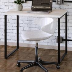 Imagem de Mesa Escrivaninha Dynamica Snow/preto 11066 - Compace