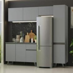 Imagem de Armário de Cozinha Completa 220cm Cinza Nice Madesa 03