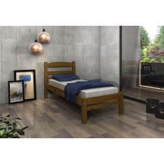 Imagem de Cama de Solteiro Madeira Maciça Cor Imbuia