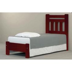 Imagem de Cama de Solteiro Bari de Madeira Maciça Angelim Pedra/Tauari