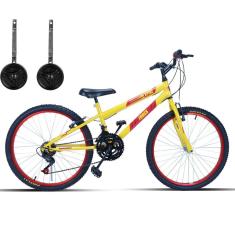Imagem de Bicicleta Infantil Aro 24 Com Rodinhas 18 Marchas-Masculino