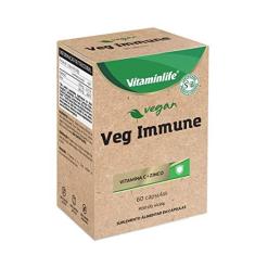 Imagem de VEG IMMUNE (VITAMINA C + ZINCO) VEGAN, Vitaminlife, Cápsula branca