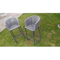 Imagem de Banqueta Amarílis em Corda Náutica - Abinoski Móveis Sintéticos