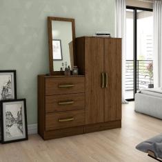 Imagem de Cômoda com Espelho B700 2 Portas e 3 Gavetas Briz