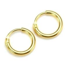 Imagem de Par De Brinco Argola Infantil Folheado Ouro 18K Presente