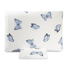 Imagem de Jogo De Lençol Solteiro 2 Peças Essencialle 150 Fios C/ Elástico - Mar