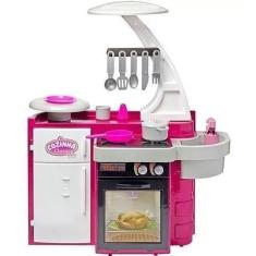 Imagem de Cozinha Infantil Classic Fogão Pia Geladeira Cor Rosa Cotiplás 1601