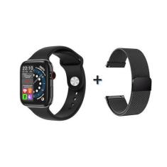 Imagem de Relógio Inteligente Smartwatch Preto Resistente A Agua Duas Pulseiras