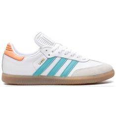 Imagem de Adidas Sapatos Samba Messi, Branco e rosa menta, 38