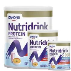 Imagem de 3 Latas Suplemento Nutridrink Protein em Pó Danone Sem Sabor - 700g