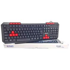 Imagem de Teclado Multimídia USB Com Fio Padrão ABNT2 PT-BR BK-G136 Exbom, preto, 3337