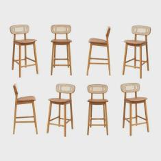 Imagem de Kit 08 Banquetas Liz Cabecasa Madeiramadeira