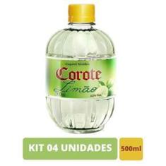 Imagem de Corote Aguardente Cachaça Coquetel Limão 500ml - Kit 04 Unidades