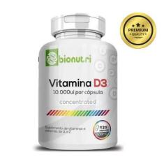 Imagem de Vitamina D3 10.000Ui Por Capsula Pura 500Mg 120 Cápsulas - Bionutri