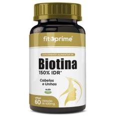 Imagem de Biotina 150% Cabelos Unhas Firmeza & Crescimento 60 Cápsulas - Fitopri