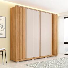 Imagem de Guarda Roupa Roupeiro 06 Portas 04 Gavetas Apollo 2.7 Buriti Off White Caemmun