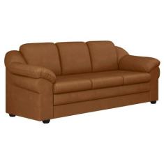 Imagem de Sofá Living 3 Lugares 207cm Áurea Pu Caramelo - Sallar Home