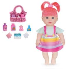 Imagem de Boneca Estilosa Colors Sapekinha Pepita Menina + Bolsa Bebê - Milk Bri