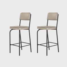 Imagem de Kit 2 Banquetas Altas para Cozinha Vintage