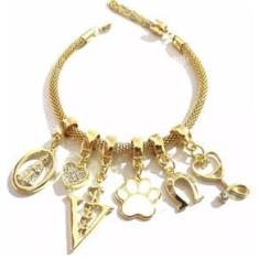 Imagem de Pulseira Berloque Veterinária Ferradura Esteto Folheado