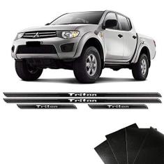 Imagem de Kit Soleira Diamante L200 Triton 2005/2019 Com Protetor De Porta