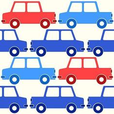 Imagem de Papel de Parede Carrinho Coloridos