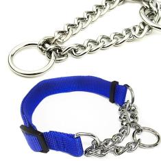 Imagem de Coleira Caes Cachorro Guia Ajustavel Elo Torcido Pet Cao Passeio Rua Treinamento Adestramento