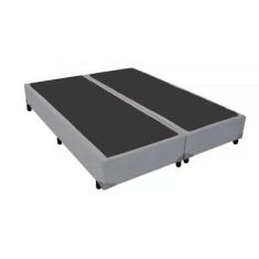 Imagem de Base Cama Box Bipartido Queen Size Corino Cinza 40x158x198