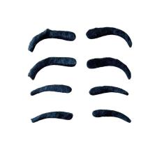 Imagem de Bigode Falso Preto De Pelúcia Repicado Na Ponta - Kit 6 Un