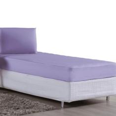 Imagem de Jogo de Lençol Solteiro 2 Peças Malha 100% Algodão (Lilás)