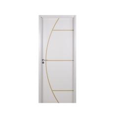 Imagem de Kit Porta de Madeira Decorada 215x84cm com Batente de MDF Ultra 16cm Gaúcha MGM Branco