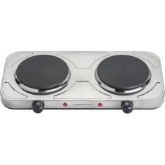 Imagem de Fogão 2 Bocas de Mesa Elétrico Agratto Inox 127V - Agratto, 110V
