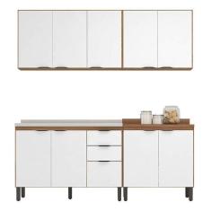 Imagem de Cozinha Modulada Composição 8 Firenze 4 Peças Amêndola Branco - Demóbile Amêndola Branco