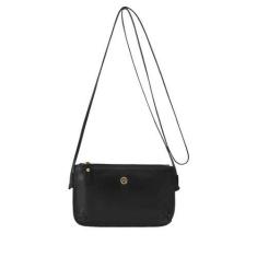 Imagem de Bolsa Couro Legítimo Transversal Feminina Mariart 201 Preto