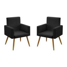 Imagem de Kit 2 Poltronas Decorativas Nina Suede  Aradecor